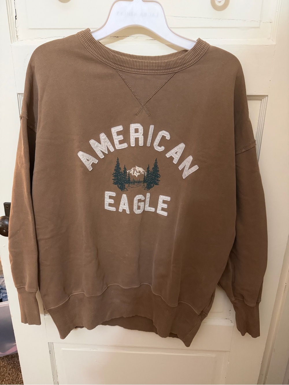 American Eagle brown crewneck sweatshirt